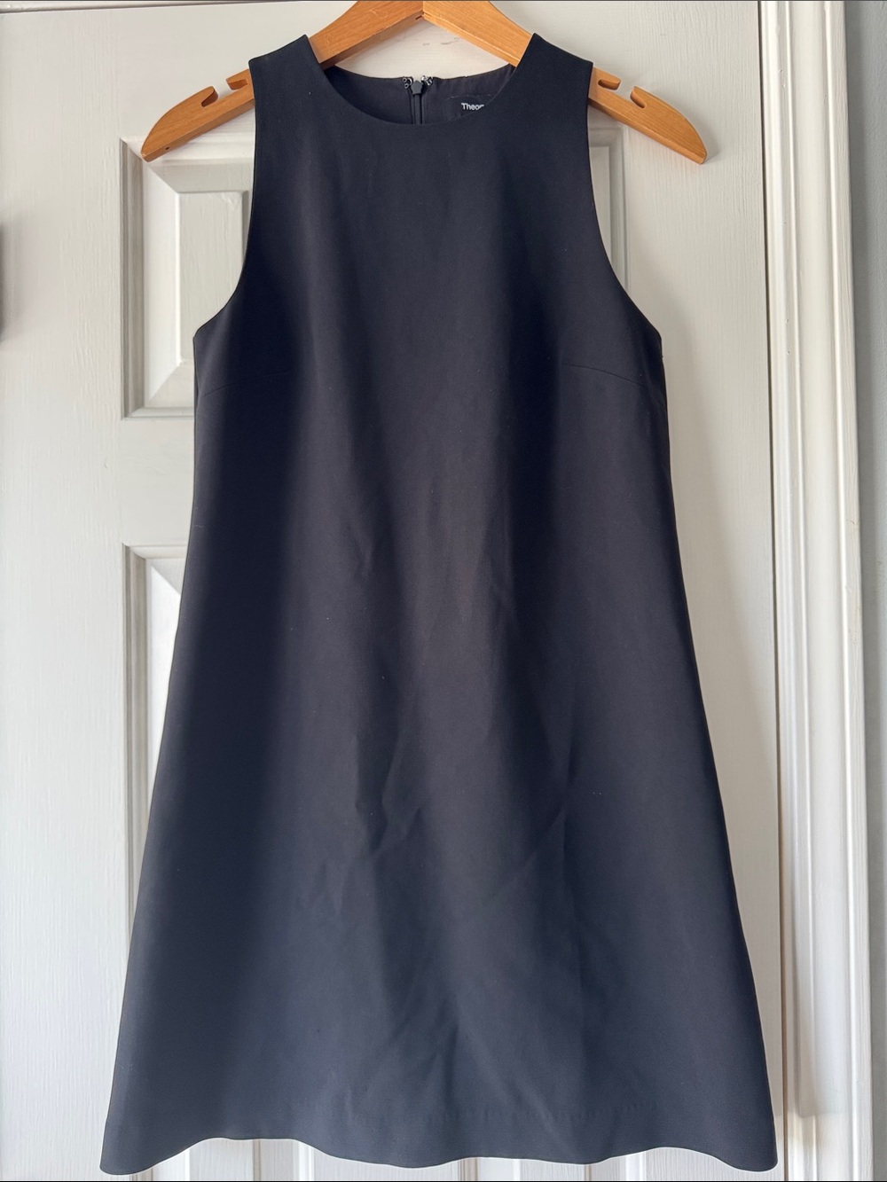 Theory Black Sleeveless Shift Dress